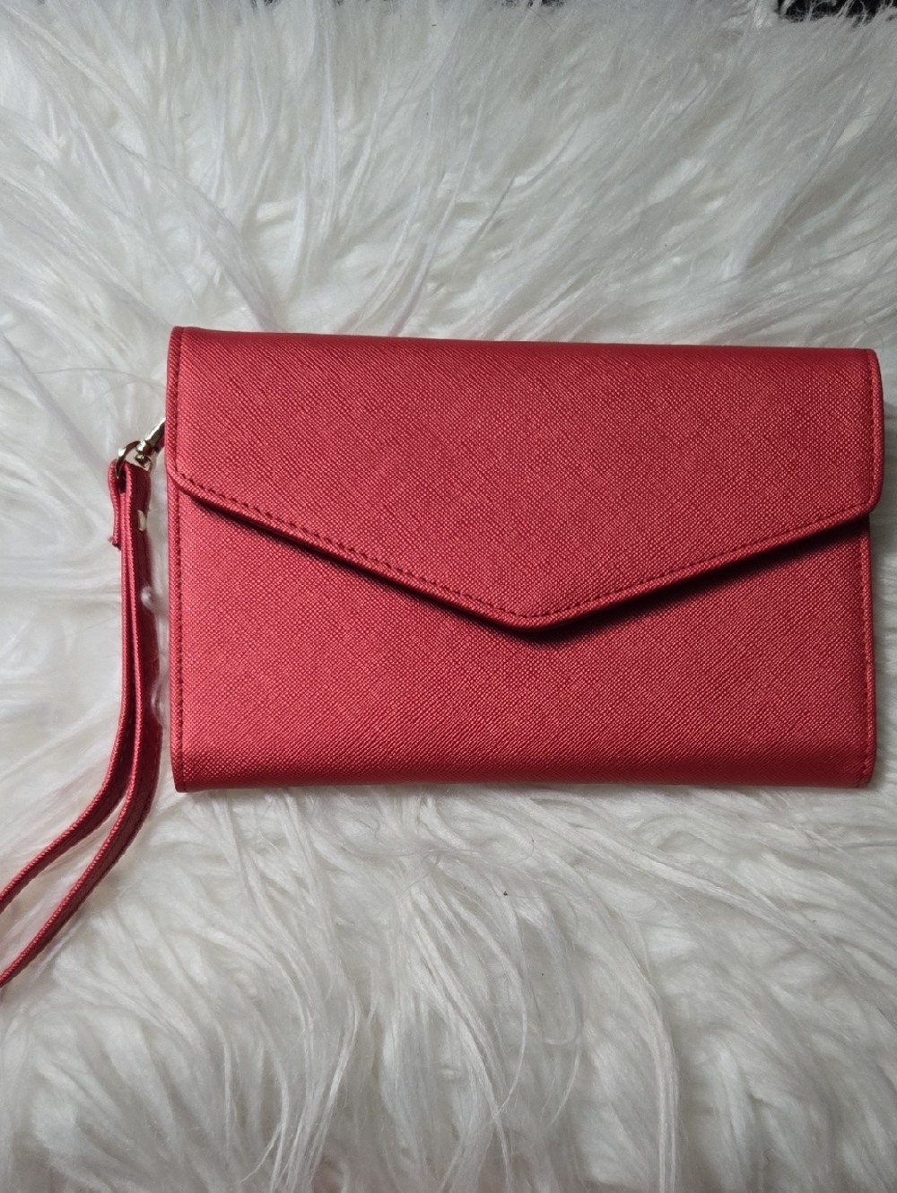Travelambo PU leather red travel organizer wallet with RFID blocking capability